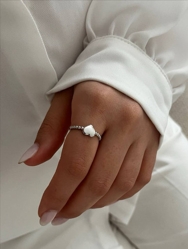 انگشترقلبی سیلور مینیمال دخترانه ژوپینگ