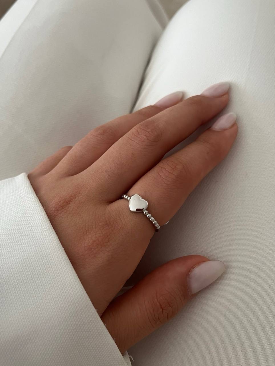 انگشترقلبی سیلور مینیمال دخترانه ژوپینگ