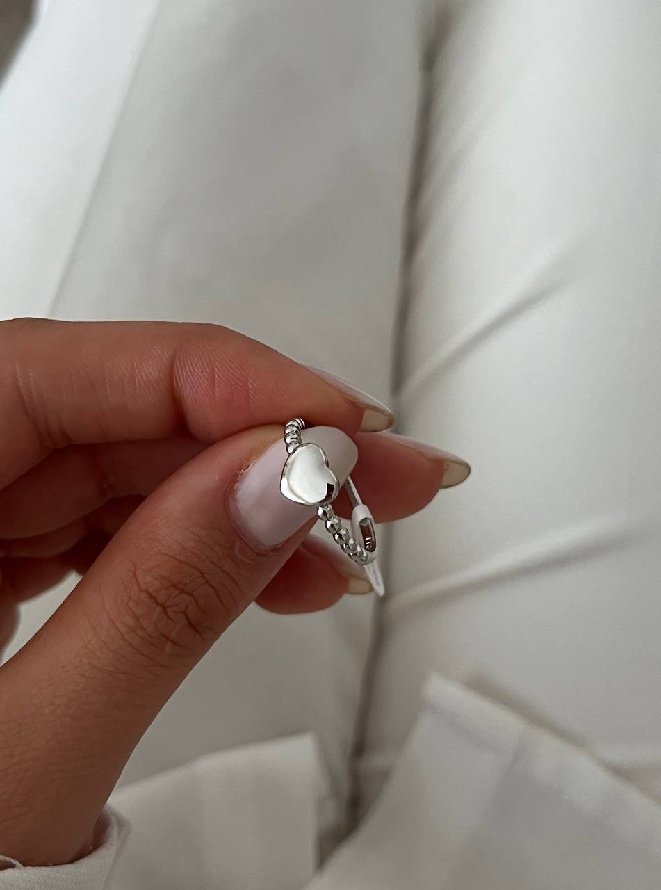 انگشترقلبی سیلور مینیمال دخترانه ژوپینگ