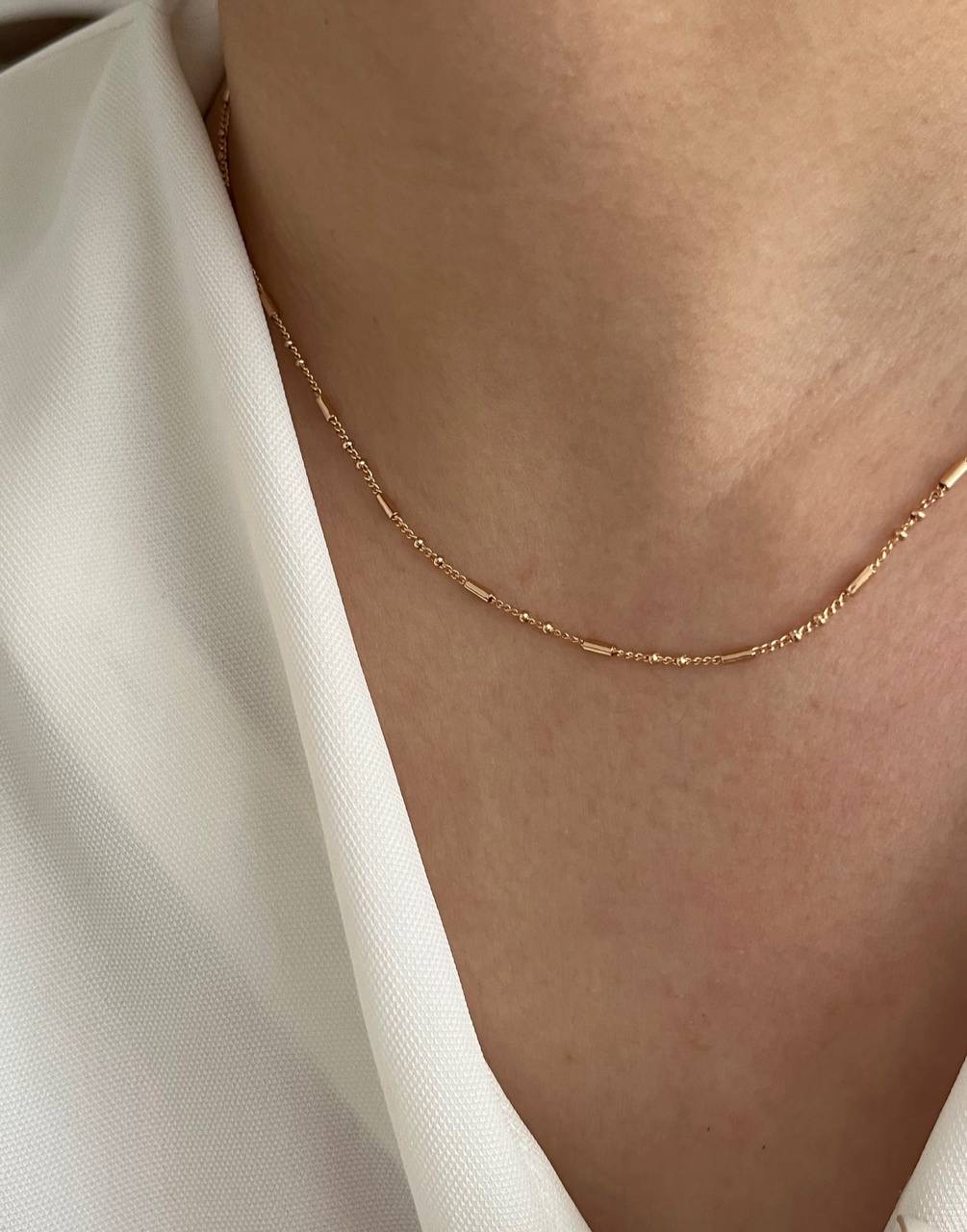 گردنبند ظریف طلایی ژوپینگ زنانه ضدحساسیت