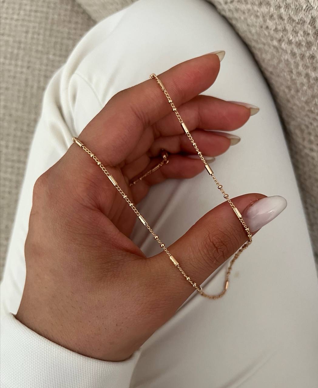 گردنبند ظریف طلایی ژوپینگ زنانه ضدحساسیت