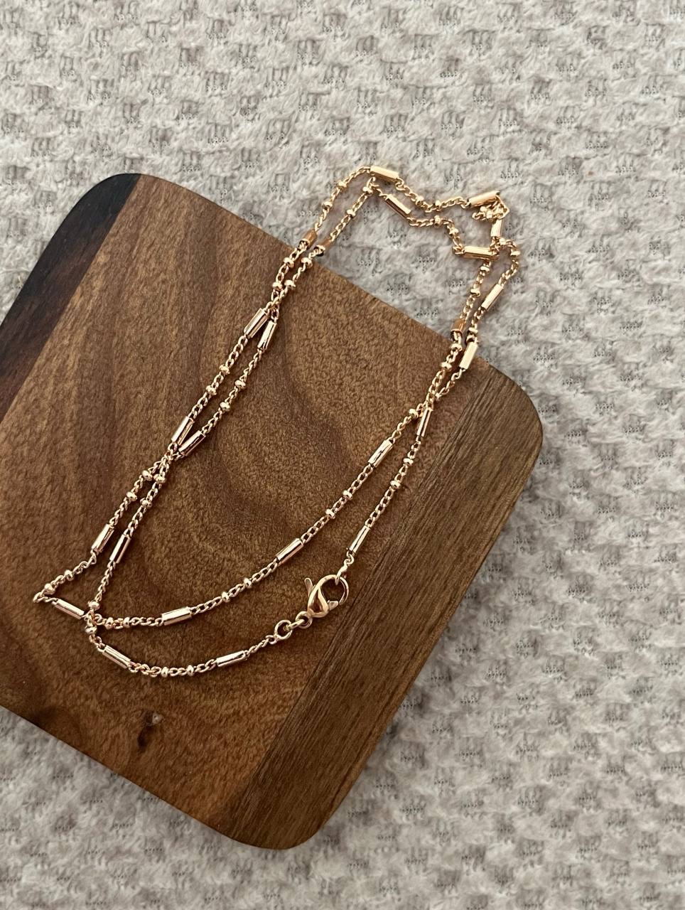 گردنبند ظریف طلایی ژوپینگ زنانه ضدحساسیت