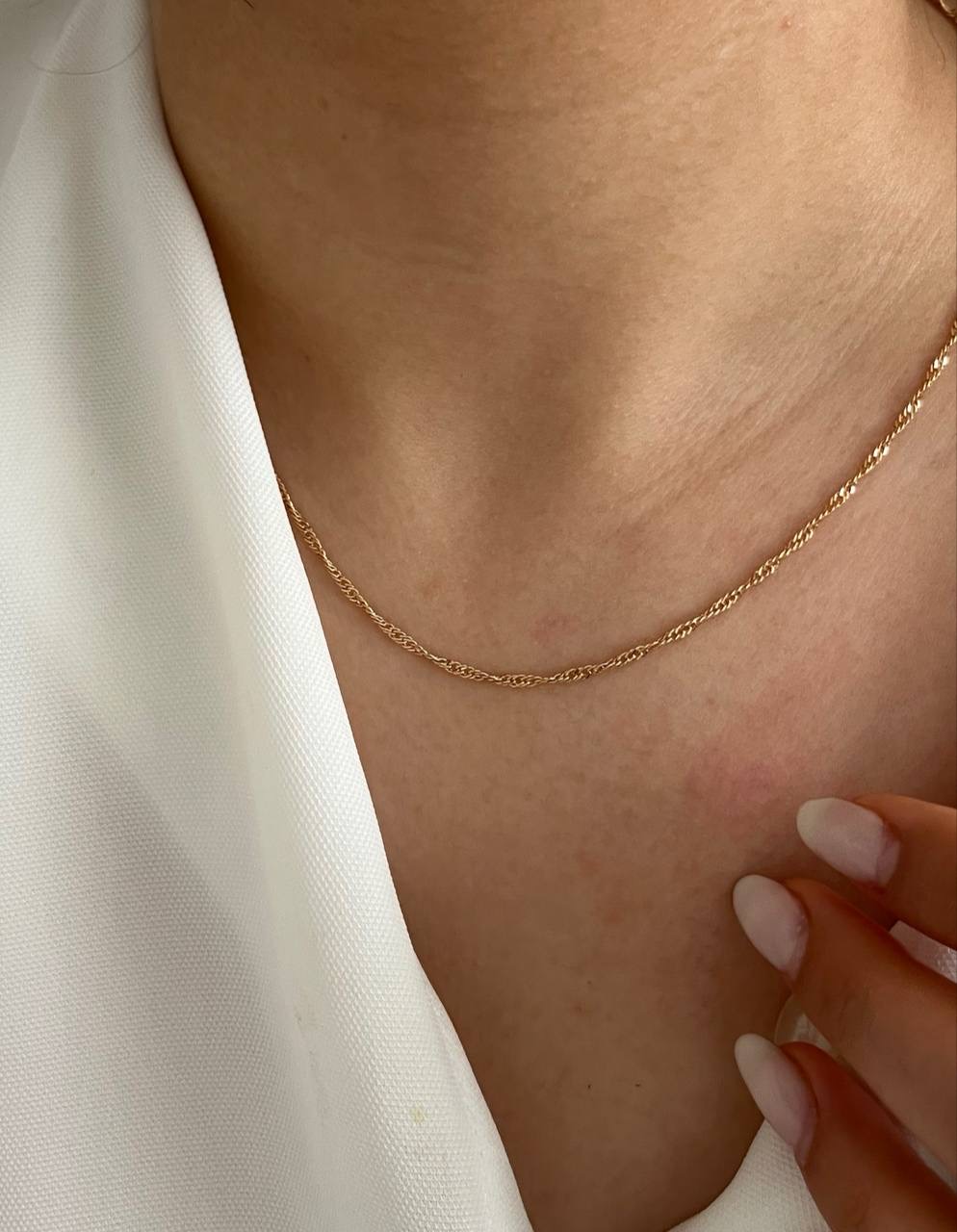 گردنبند ظریف طلایی ژوپینگ دخترانه