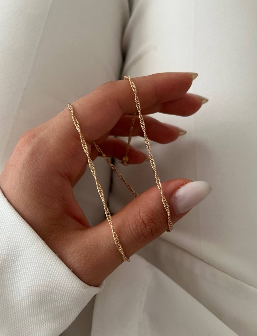 گردنبند ظریف طلایی ژوپینگ دخترانه