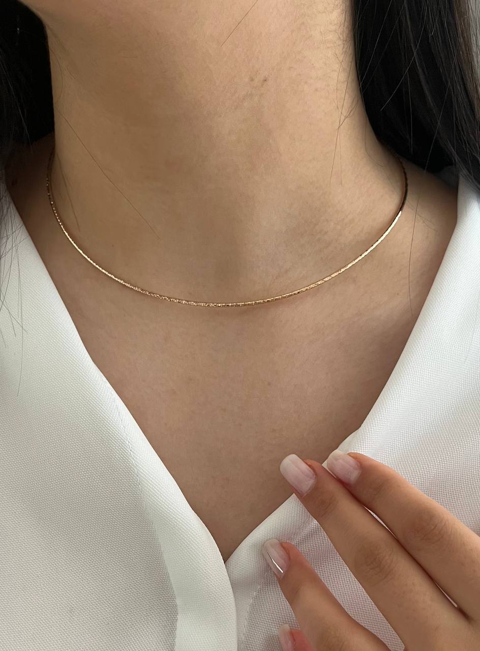 طوق یا گردنبند فشن زنانه طلایی ژوپینگ