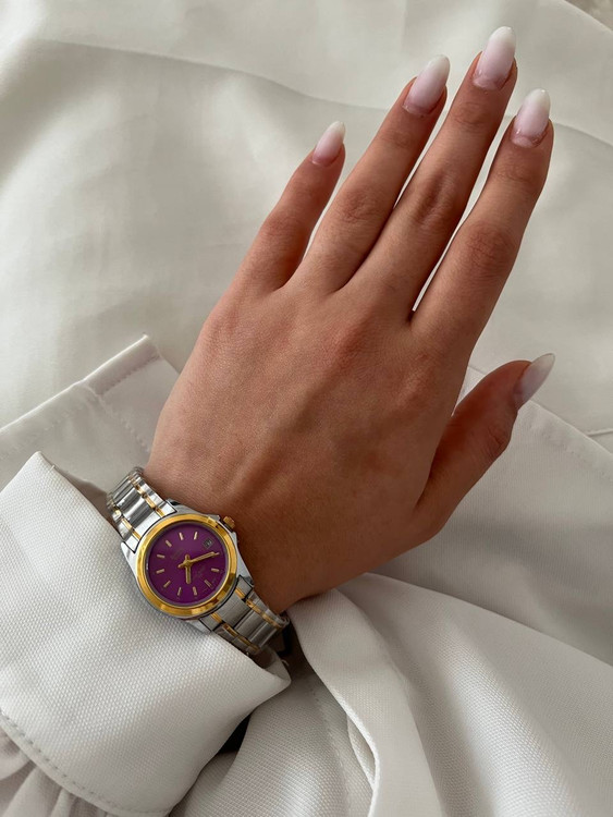 ساعت کاسیو زنانه صفحه قرمزاستیل صفحه گرد