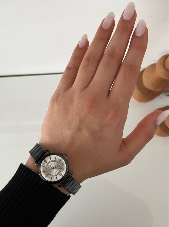 ساعت بند مشکی صفحه کرد استیل دخترانه اسپرت