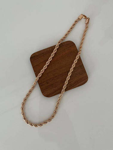 گردنبند طلایی طنابی زنانه ضخیم ژوپینگ