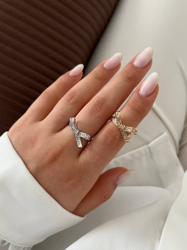 انگشتر ترند پاپیون دخترانه رنگ ثابت