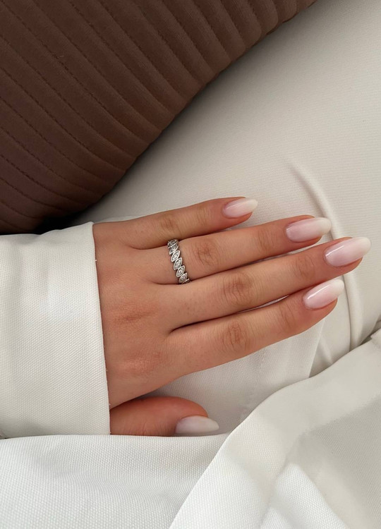 انگشتر نگینی سیلور رنگ ثابت دخترانه