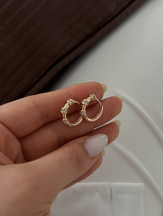 گوشواره حلقه ای رنگ ثابت