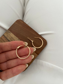گوشواره حلقه ای دخترانه طلایی