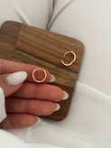 گوشواره زنانه ساده طلایی ژوپینگ
