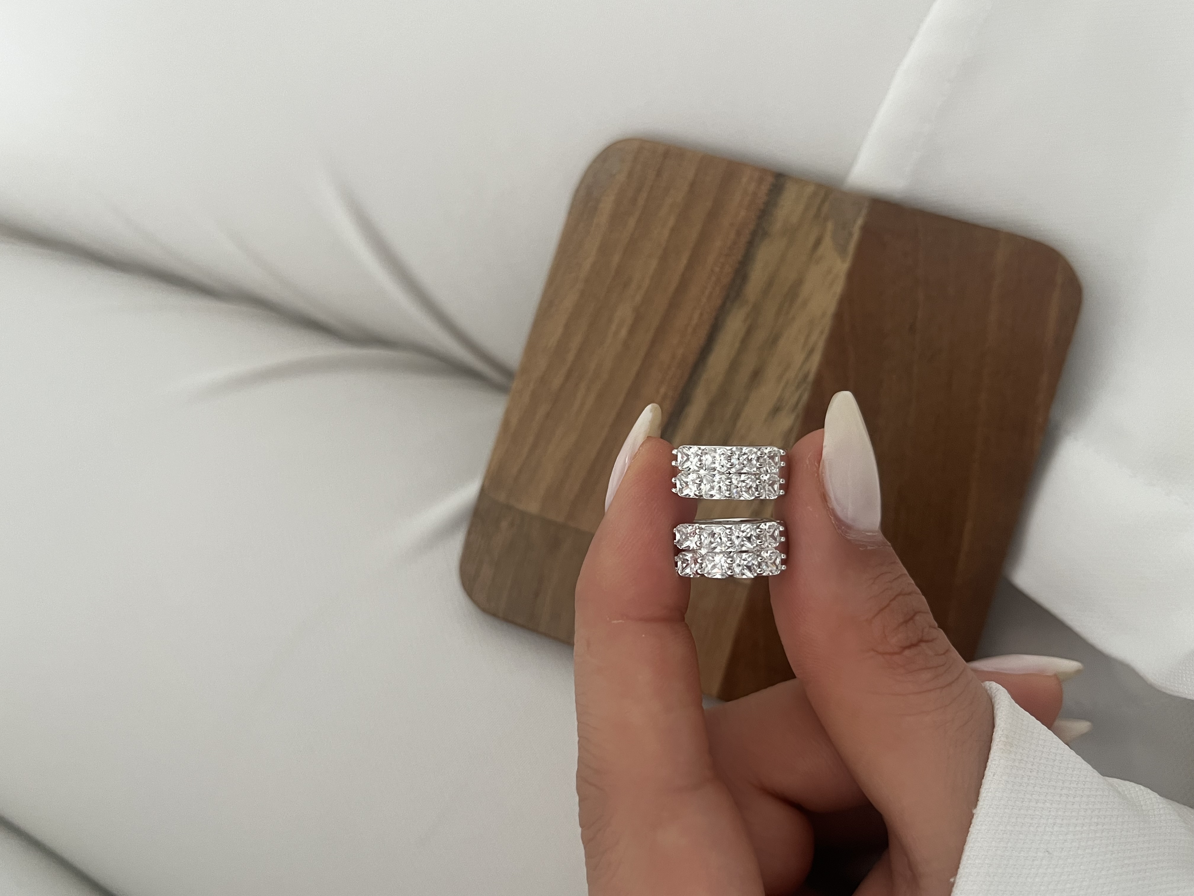 گوشواره سیلور جواهری زنانه ژوپینگ