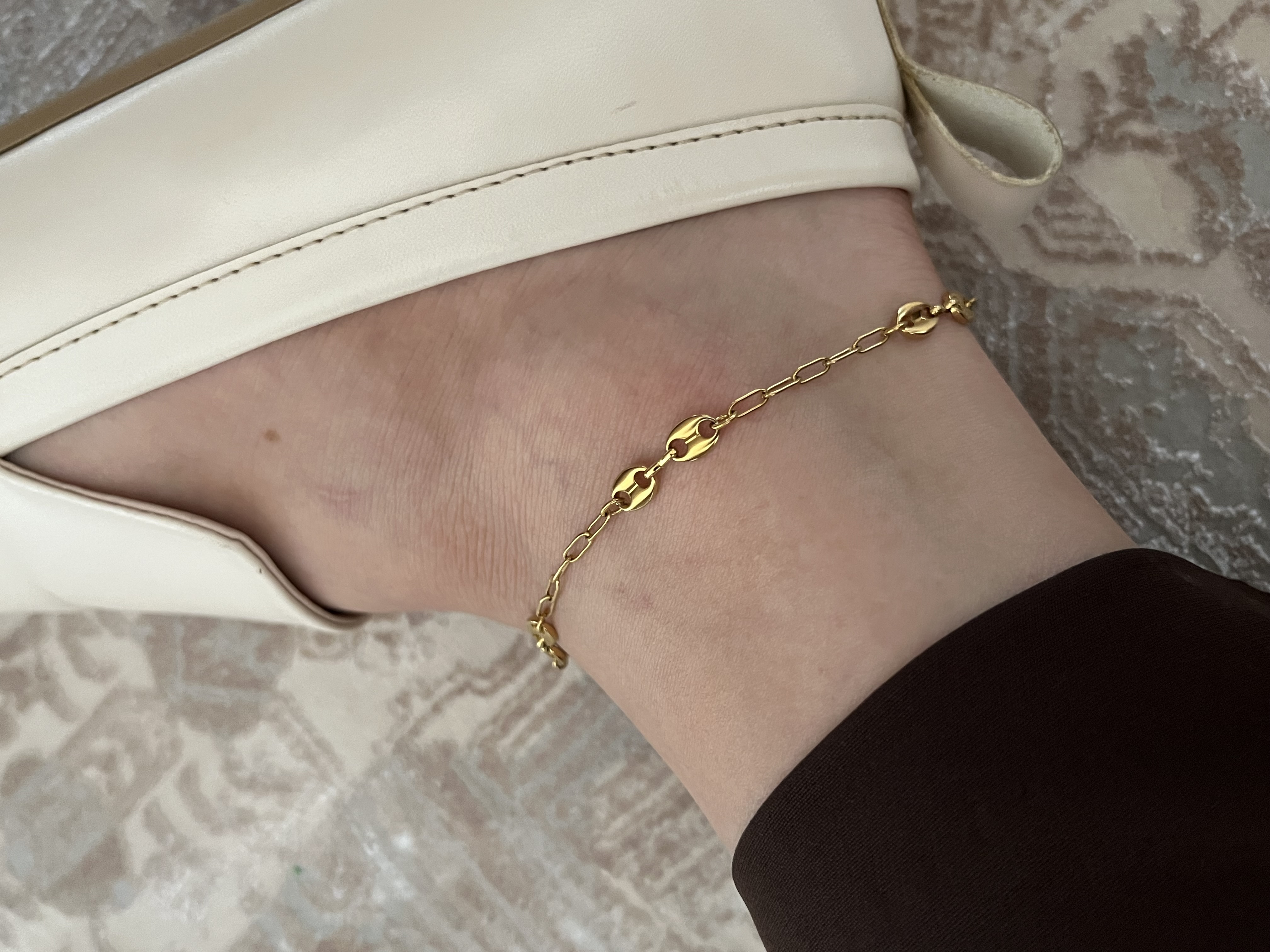 پابند طلایی زنانه استیل زنجیری