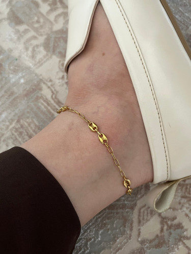 پابند طلایی زنانه استیل زنجیری